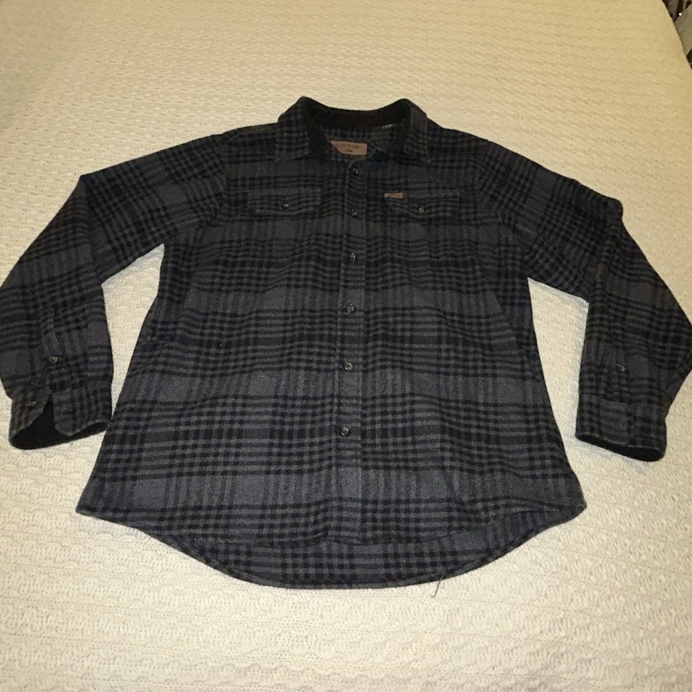 Orvis Classic Collection Men's XL Soft Plaid Black Gray Flannel